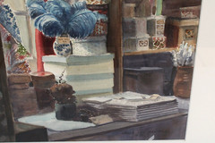 Vintage Storage Room Detailed Watercolor By Virginia Artist Lella Lee Edwards