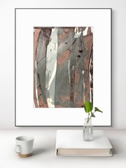Original Abstract Expressionism 9×12 Muted Colors Handmade Signed Fine Art 17