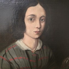 Rare 🦜 Early 1800s Victorian Oil Painting Portrait Of Woman And Taxidermy Birds