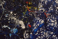 Jackson Pollock style canvas￼￼￼ Painting 81” X 62” XL (6ft. 9in.)Abstract,Modern