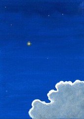 ACEO PRINT OF PAINTING RYTA ASTRONOMY STAR HEAVENS CONSTELLATION Christmas Art