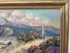 Frances Upson Young (1870 – 1950) Oil Painting The Edge of the Desert