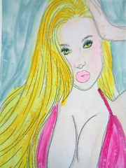 ACEO Women In Art – BLOND MODEL Painting ART