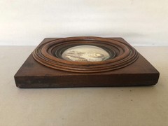 Antique Round Hand Painted and Signed Women’s Portrait in Original Frame.