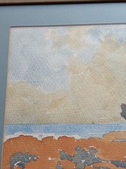 ANTIQUE CALIFORNIA COASTAL PAINTING HOME BEACH IMPRESSIONISM POPPIES LANDSCAPE