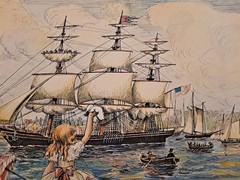 Norman Mills Price – Original Published Illustration Painting – Waving Good-bye