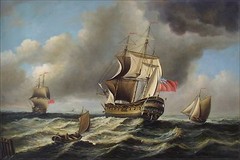 Quality Hand Painted Oil Painting An East Indiaman 24x36in