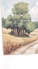 Landscape ORIGINAL Oil Painting Impressionism Grass Field Country Road 8″x10″
