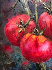 Original Oil Painting Still Life Vegetables Painting Food