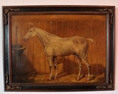PAINTING COPY „FIGURE OF HORSE IN THE STABLE“ BY WALTER HARROWING