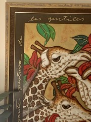 Luis Sottil Giraffes Original Naturalismo Artwork Hand Signed Framed 78” X 78”