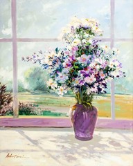 Robert Lui (Vietnam,NY,b 1951) oil painting 137519
