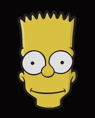 Hand painted art canvas 16”X20” BART SIMPSON Acrylic painting