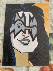 Hand Painted ACEO Card Kiss Band member ShowCard Acrylic 2.5×3.5inch Signed MMW