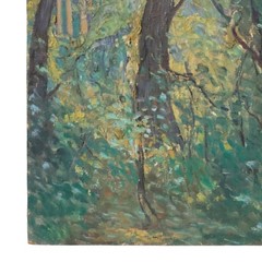 Mid-20th Century French Shades of Green Painting