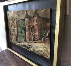 ANNA WILSON LISTED HOLLYWOOD CA ARTIST PAINTING ~ BUNKER HILL VICTORIAN HOUSES