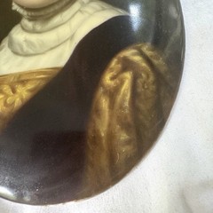 Antique German Porcelain Plaque Philippine Welser After Kaulbach Size 3