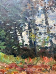 Impressionist Mogens Vantore 1895 – 1975 Summer Landscape With Heuhocken Oil