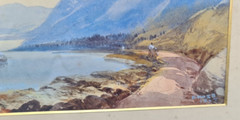Continental Watercolour C 1827/37 Signed Moia in original Gesso Frame
