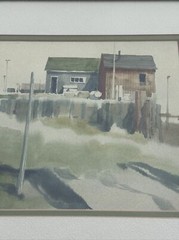 RITCHIE ALLEN BENSON PAINTING NATUTICAL COASTAL LISTED FAMOUS WATER FRONT 1970