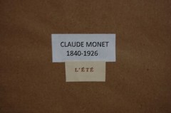 FRAMED MATEED CLAUDE MONET VINTAGE 1950’S COLOR PRINT OF “ L’ETE SUMMER (1874) „
