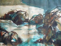 TOBY SARICH, IMPRESSIONIST COAST COASTAL SEASCAPE IMPRESSIONISM MODERN CALIF CA