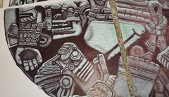 MAYAN ARTWORK-COYOLXAUHQUI -PRISON MADE, 4 SECTIONS, OWNER FRAME PREFERENCE.