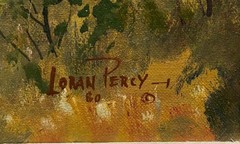 Vintage LORAN PERCY ‚Sugar House‘ Gilford NEW HAMPSHIRE Landscape Oil PAINTING