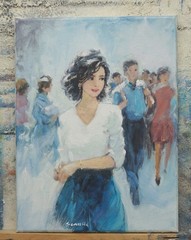 Sean Wu original oil, 12×16 on stretched canvas, Among Others