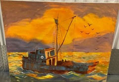 Fishing Boat Painting