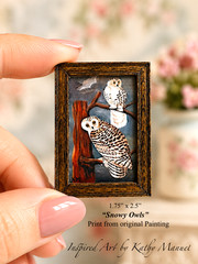 Picture Frame 1:12 Dollhouse Miniature Original Painting Print Sign Kathy Manuel