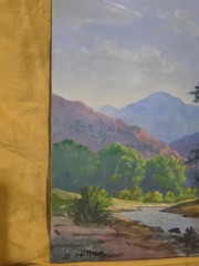 WINDBERG TECHNIQUE!! SIGNED D MILLER LANDSCAPE OIL ON WINDBERG ART PNL MUST SEE!