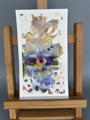 Dreamscape 18, Small Original Watercolor Painting 7”x4” by Miss Rina Studio MRAO