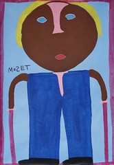 Mose Tolliver Signed Outsider Folk Art Painting on Canvas – African American Art