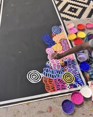 Dora Mbitjana 💕Aboriginal Art COA Supplied. 203cm X 93cm DM31M-A