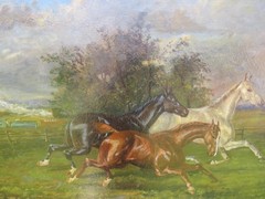 Horse Oil Painting by Horse Specialist Albert Clarke Circa 1890 to £12,000