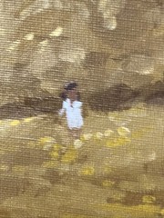 Original Oil Painting on Canvas Impressionist Landscape w/Two Figures