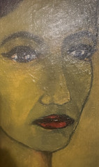PICASSO MATISSE STYLED ORIGINAL PORTRAIT LADY ERNST MCARTY CIRCA 1989 SGND FRMD