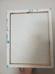 Handmade acrylic painting Art Decor Wooden frame 20x16x0.5 in KOI FISH