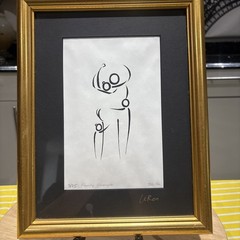 Minimalist Ink By Artist Leron “ Family Strength” Limited Edition Print #3/25
