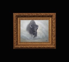 FRASE ORIGINAL PAINTING BISON BUFFALO REALISM WILDLIFE ART DUCK STAMP ARTIST