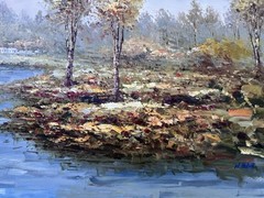 Country Road,Original Oil Painting by N. Knox, 91 X 61 cm