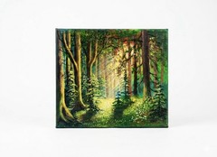 Handmade Acrylic Canvas Work on Luxury Linen