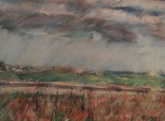 FRANK CAMPANELLA 1918-2016 ATLANTIC HIGHLANDS „SANDY HOOK NJ “ PASTEL1980 LISTED