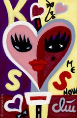 JACQUELINE DITT – Kiss Me Now 2023 Original Painting Miniature Heart Love