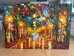 Leonid Afremov’s „Farewell To Anger“ Original Oil on Canvas & Official COA 