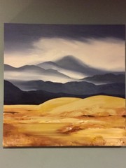 „Misty Mountains“ by E.Wolfsen-Original Painting-Gallery Wrapped-Signed-C.O.A.