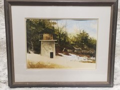 Miguel Dominguez Exceptional Watercolor – Rural Relics