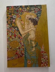 Gustav Klimt Signed Oil Painting on Canvas 16×24 in Art Nouveau .