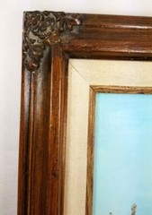 South West Theme Yucca In Bloom, Oil Canvas Framed Signed A Seawright dated 1984
